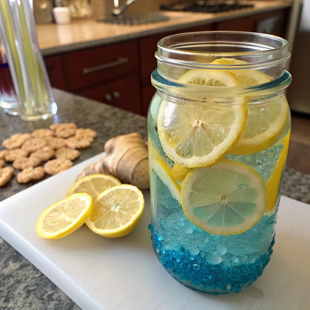 Blue salt detox water for belly fat reduction