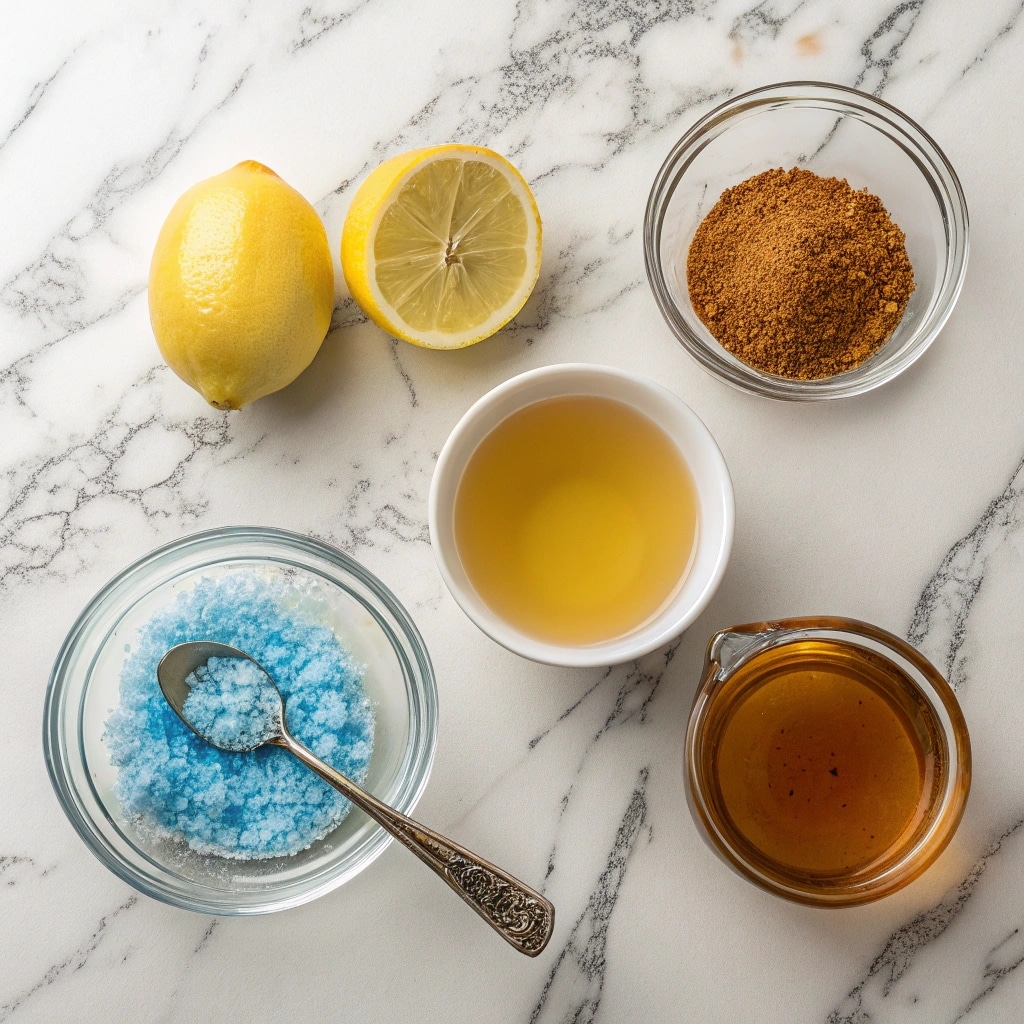 Blue Salt Tea Benefits – Why This Vibrant Drink Might Be the Morning Ritual You Need 9 blue salt tea ingredients flat lay