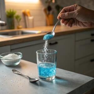 Blue Salt Tea Benefits – Why This Vibrant Drink Might Be the Morning Ritual You Need 8 dissolving blue salt in warm water