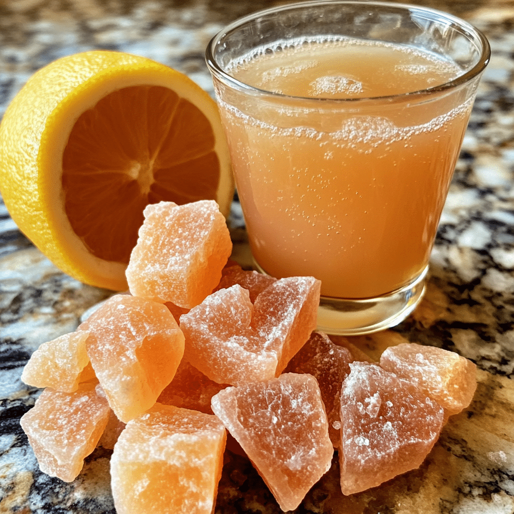 Himalayan salt water morning detox in bright kitchen