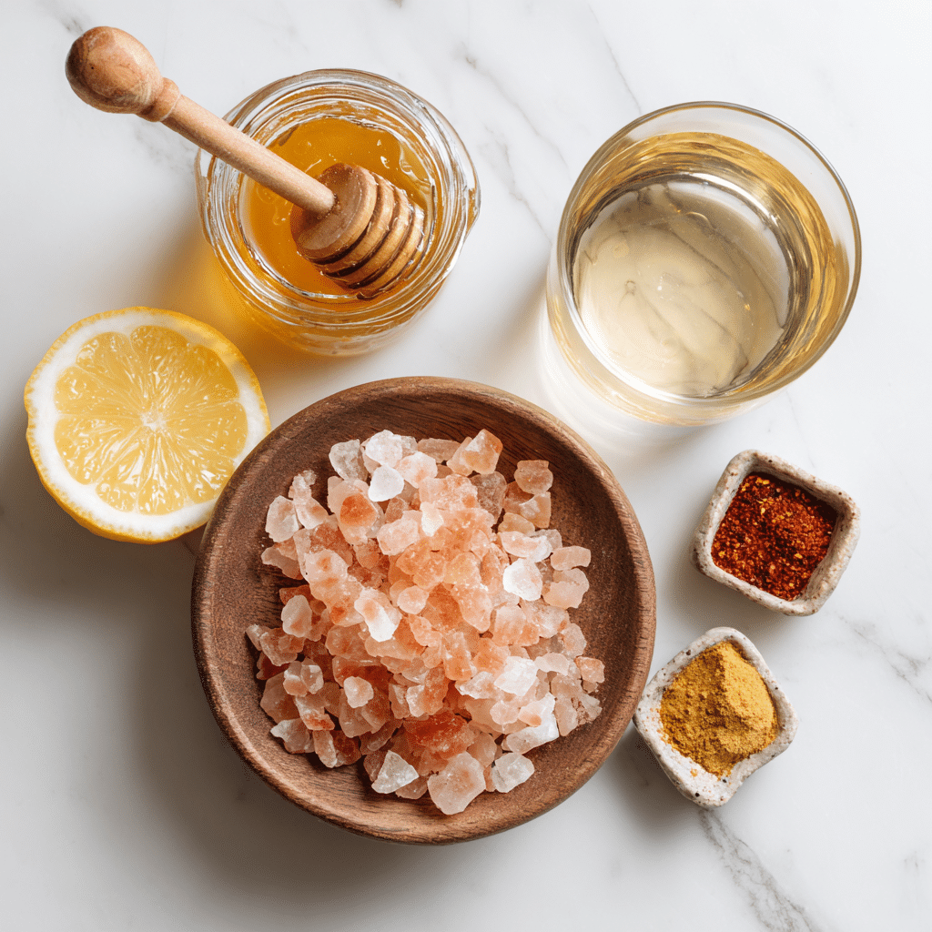ingredients for pink salt drink recipe for weight loss