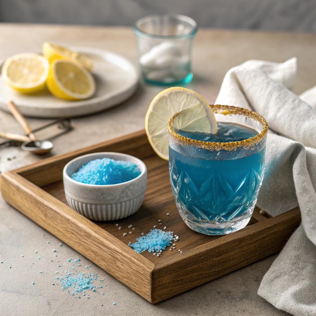 Blue Salt Tea Benefits – Why This Vibrant Drink Might Be the Morning Ritual You Need 10 served glass of blue salt tea