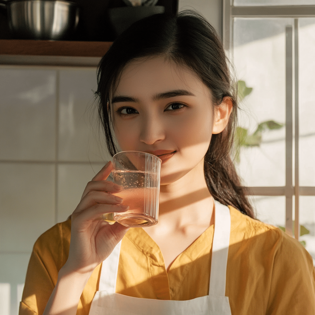 drinking pink salt water in the morning