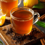 Step-by-step Costa Rican Slimming Tea Recipe served hot with lemon and tea leaves