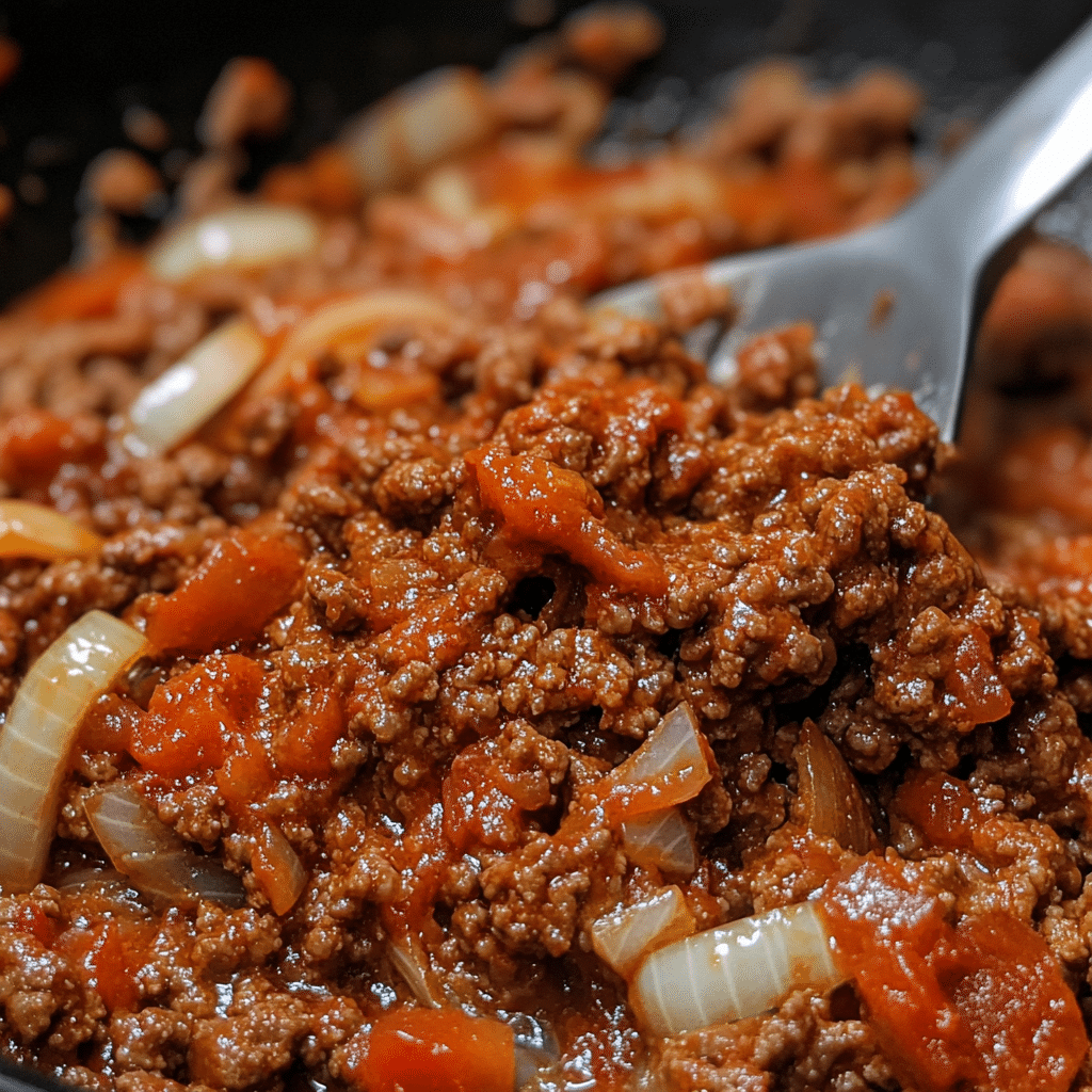 High Protein Lasagna Recipe: Your Simple, Powerful Comfort Fix 8 Lean ground beef and onions cooking for high protein lasagna sauce