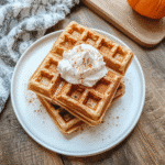 Pumpkin Cottage Cheese Waffles