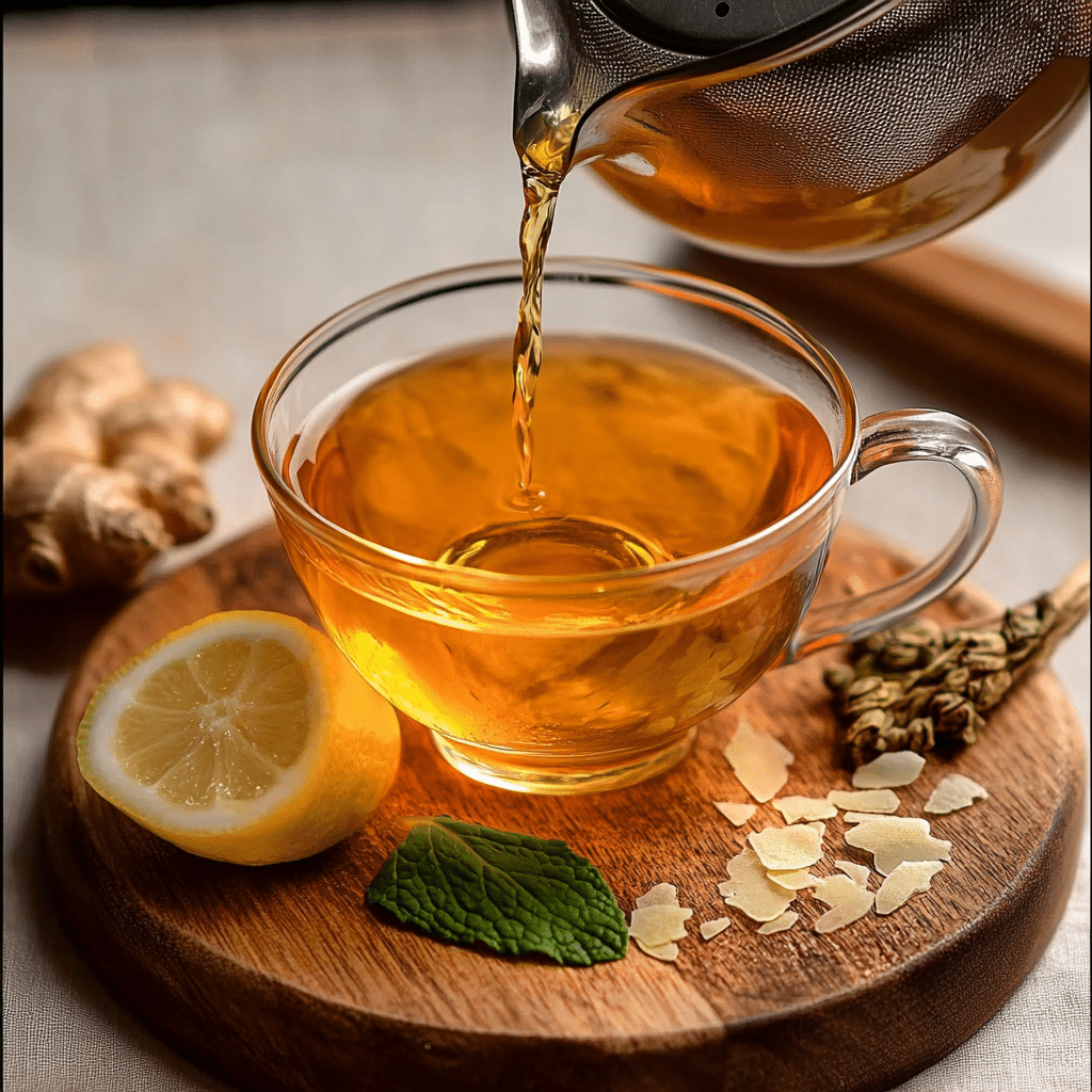 serving green tea with ginger for weight loss