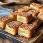 Healthy Air Fryer Churro Bites 3 Healthy air fryer churro bites served on a plate with cinnamon sugar