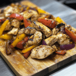 Mediterranean Chicken stir fry served with colorful vegetables in a bowl