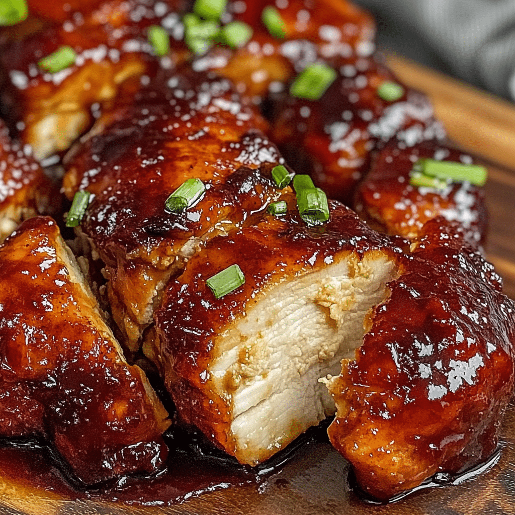 Delicious honey butter chicken served with a side of savory vegetables.