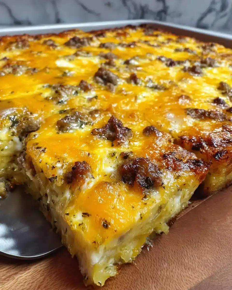 Sausage Hashbrown Breakfast Casserole