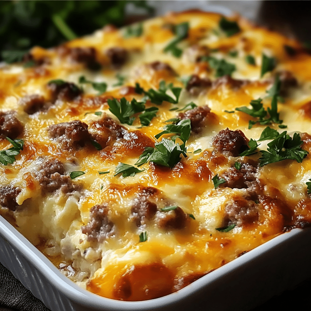 Ultimate Easy Sausage and Egg Casserole for Busy Mornings 3 Delicious sausage and egg casserole served warm for breakfast