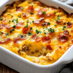 Breakfast Casserole 5 Delicious breakfast casserole with eggs, cheese, and vegetables