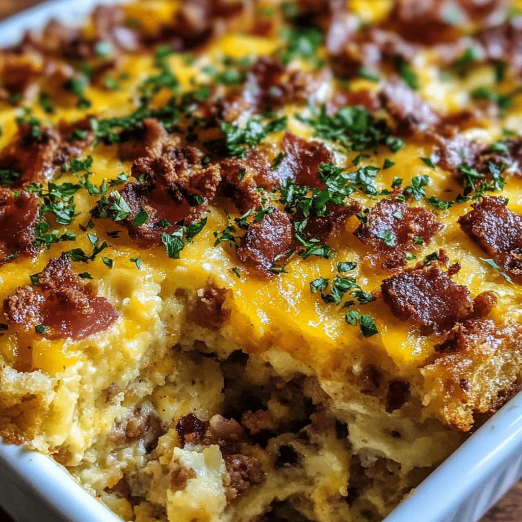 Delicious Crack Breakfast Casserole fresh out of the oven