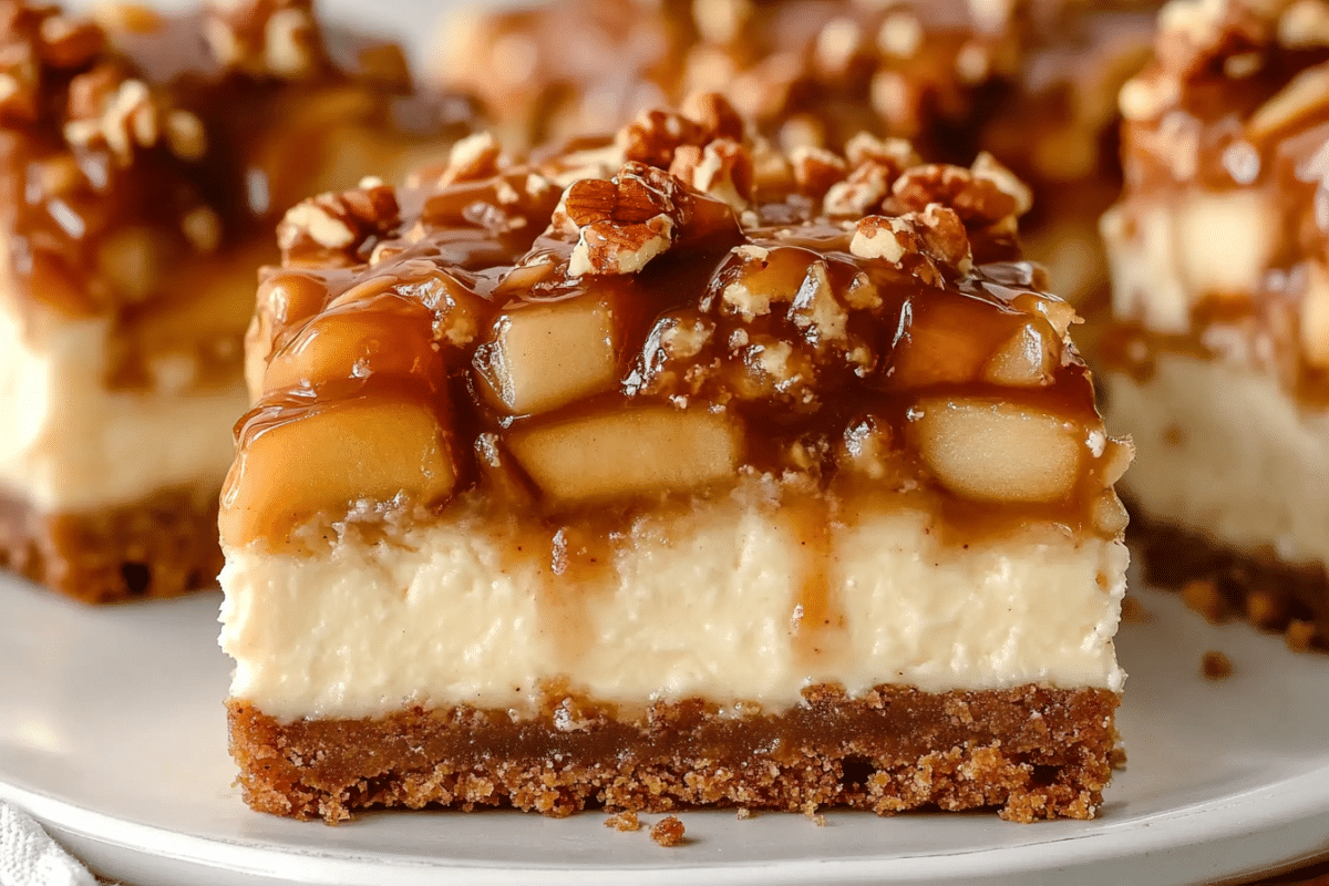 Caramel Apple Cheesecake Bars