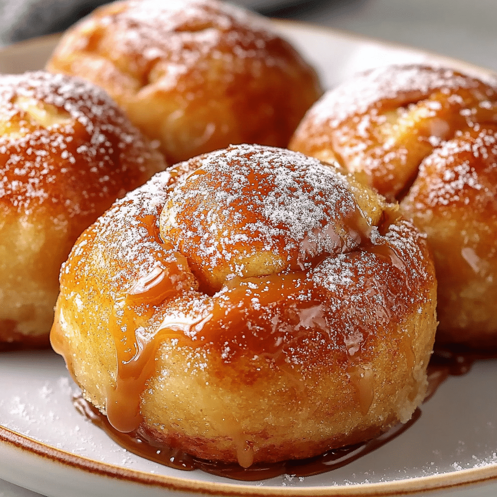 Simple caramel apple pie bombs with a delicious caramel drizzle