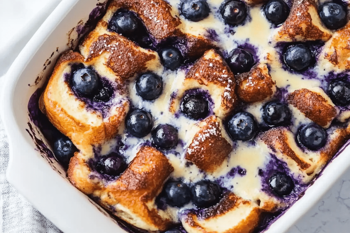 Quick Blueberry French Toast Casserole