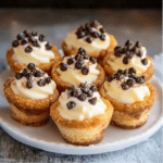Delicious mini cannoli cups filled with ricotta and chocolate