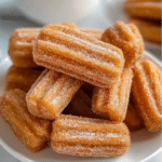 Healthy Baked Churro Bites 7 Healthy baked churro bites with cinnamon sugar topping