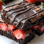 Chocolate Covered Strawberry Brownies