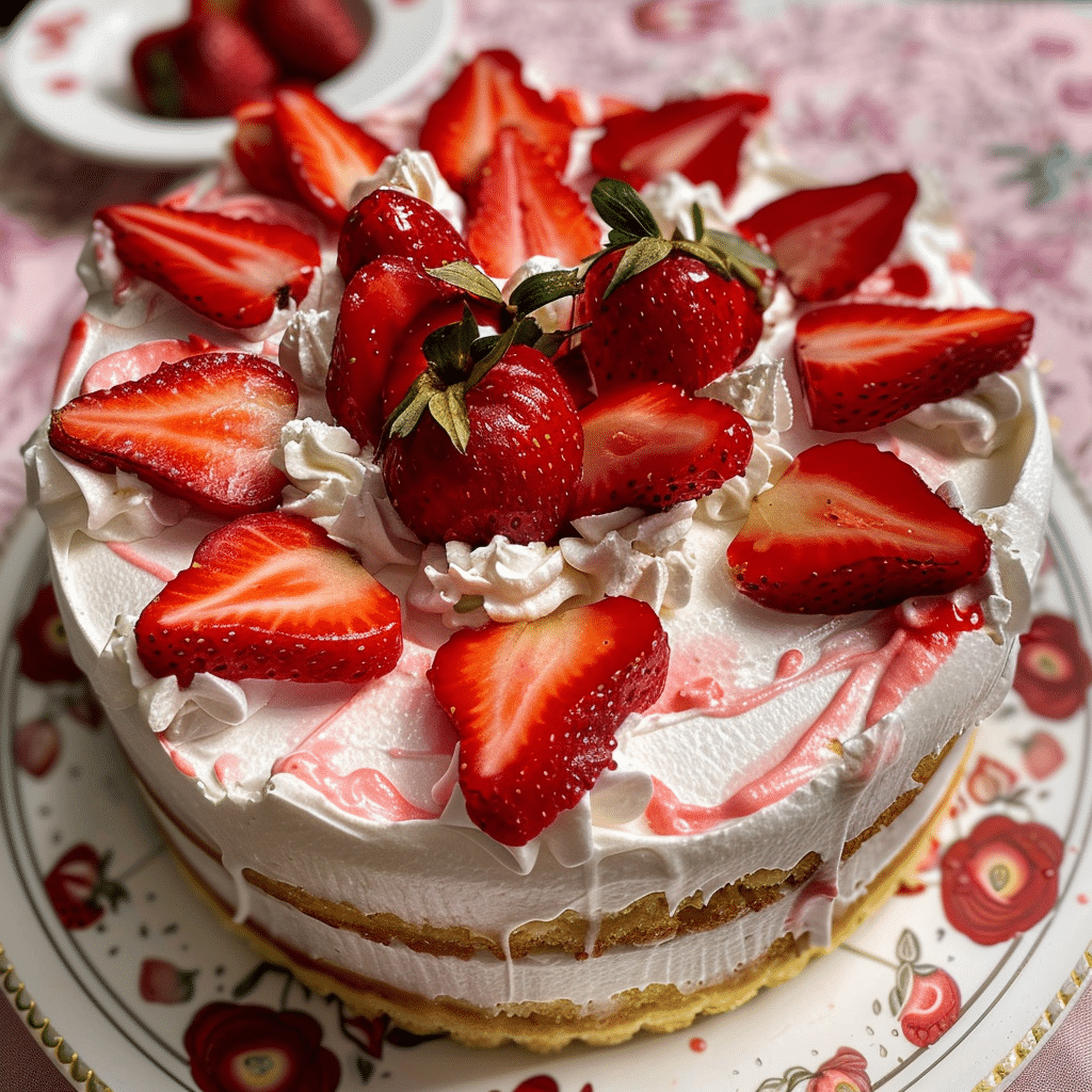 Strawberry Shortcake Cake (with sponge cake) 6 Strawberry Shortcake Cake (with sponge cake)