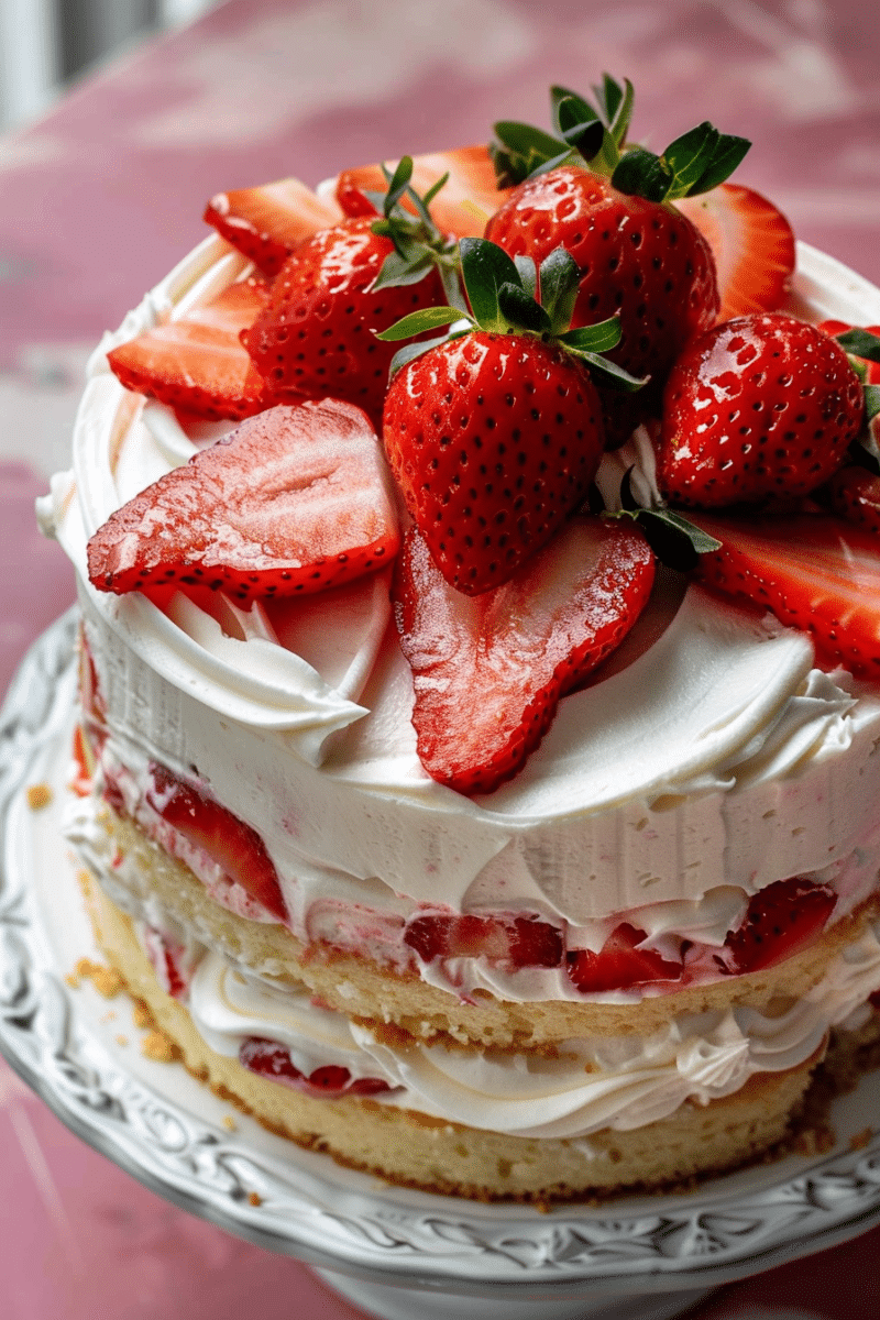 Strawberry Shortcake Cake (with sponge cake) 7 image 1775472825521 scaled