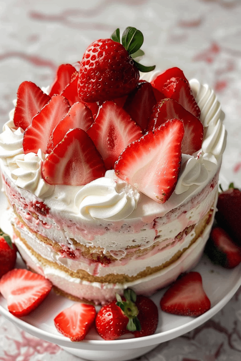 Strawberry Shortcake Cake (with sponge cake) 8 image 1775472837070 scaled