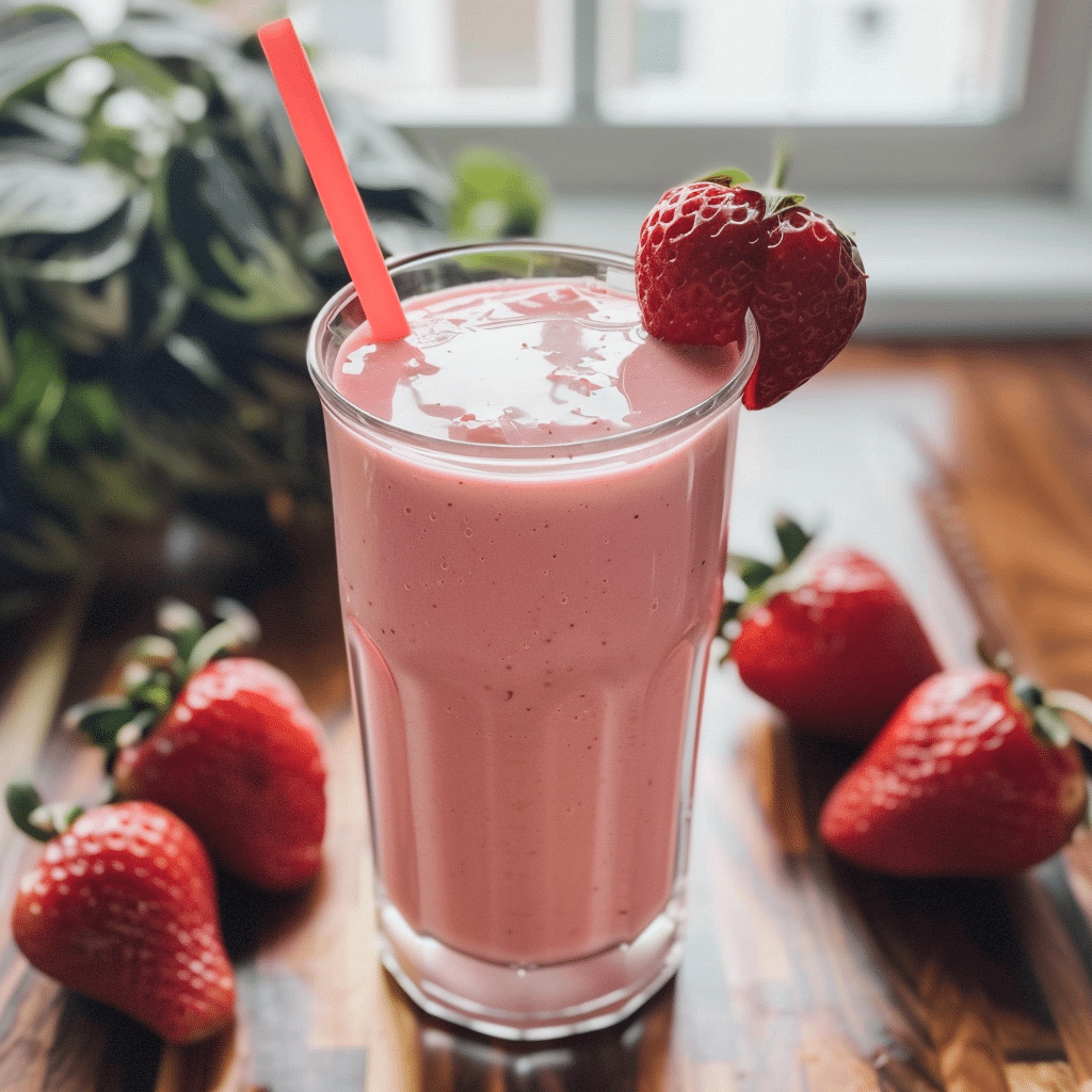 Easy Strawberry Smoothie Recipe in 5 Minutes