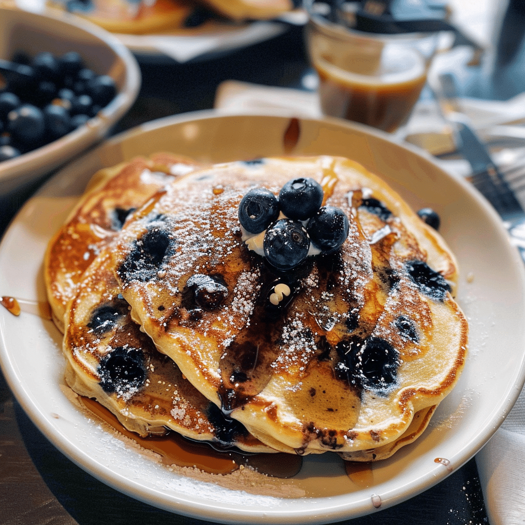 The Fluffiest Blueberry Pancakes Ever